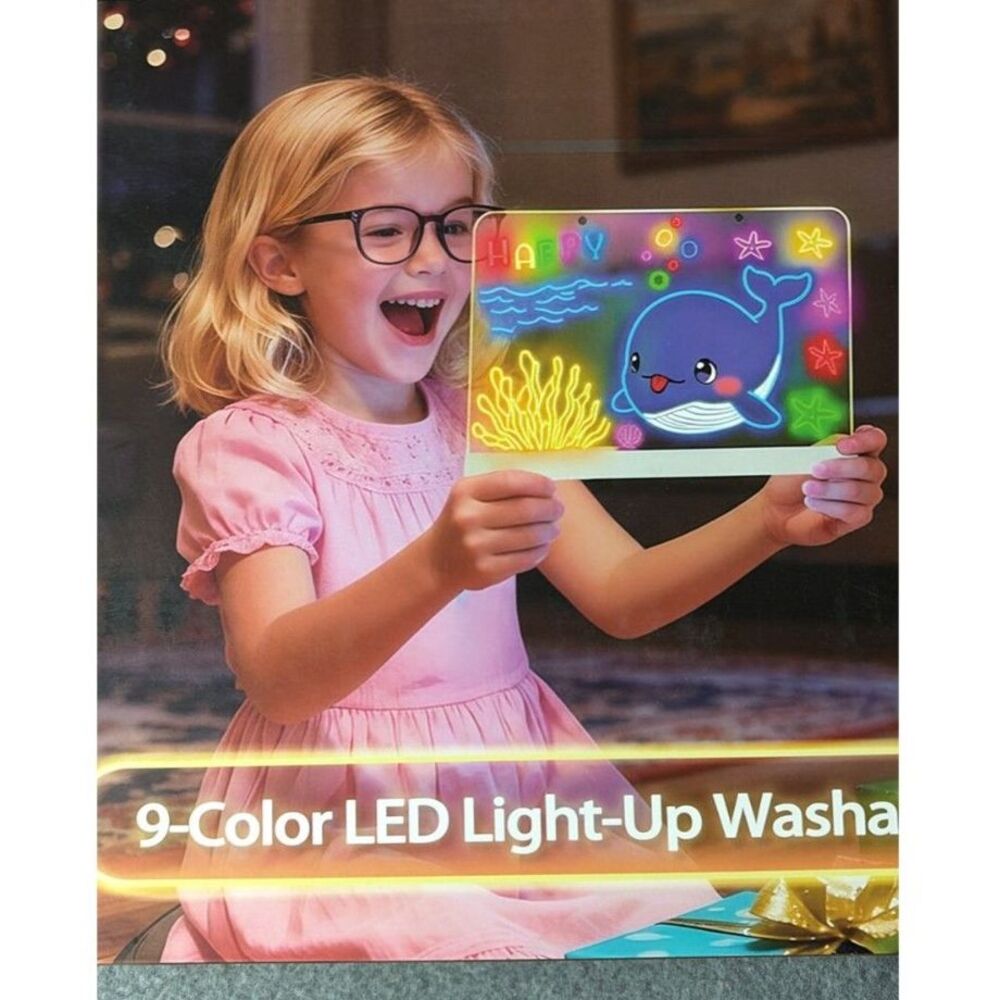 Nuyefo 9-Color LED Light-Up Washable Drawing Board